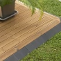 Dřevěný rohový nájezd pro terasovou dlažbu Linea Combi-Wood - 6,5 cm - 4 ks