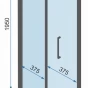 REA - Sprchové dveře zalamovací Rapid Fold 90 REA-K6419