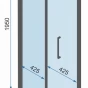 REA - Sprchové dveře zalamovací Rapid Fold 100 REA-K6420