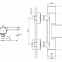 SAPHO - KIMURA nástěnná vanová termostatická baterie, chrom KU292