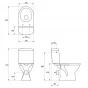 CERSANIT - WC KOMBI MERIDA 010 3/6 SEDÁTKO MERIDA POLYPROPYLEN SOFT CLOSE K03-018