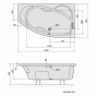 POLYSAN - MAMBA R asymetrická vana 160x95x44cm, bílá 28111