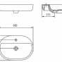 CERSANIT - Umyvadlo CASPIA OVAL 60 s přepadem K11-0099