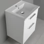 AQUALINE - VEGA umyvadlová skříňka 62x72,6x43,6cm, 2x zásuvka, bílá VG063