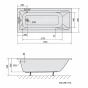 POLYSAN - NOEMI obdélníková vana 170x70x39cm, bílá 71708