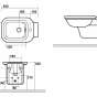 KERASAN - WALDORF bidet závěsný 37x55cm, bílá 4125K1