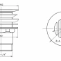 SAPHO - Umyvadlová výpust 5/4“, neuzavíratelná, design zátka, 25-50, chrom CV2009