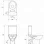 CERSANIT - WC KOMBI PARVA 306 011 3/6 TOILET SEAT PARVA DUR ANTIB SC EO K27-027