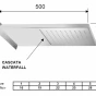 SAPHO - Nástěnná hlavová sprcha s kaskádou, 500x200, nerez lesk DC562