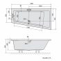 POLYSAN - ANDRA R asymetrická vana 180x90x45cm, bílá 78771