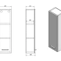 AQUALINE - ZOJA horní skříňka k zrcadlu Korin, 20x70x14cm, bílá 45462