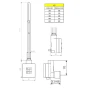 SAPHO - KTX topná tyč s termostatem, s krytem pro kabel, 600 W, chrom KTX-CW-600