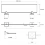 SAPHO - X-SQUARE polička skleněná 300x55x130, mléčné sklo, chrom XQ602