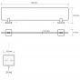 SAPHO - X-SQUARE polička skleněná 600x55x130, mléčné sklo, chrom XQ603