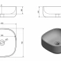 SAPHO - MORO keramické umyvadlo na desku, 41x41 cm, bílá AR420
