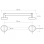 SAPHO - X-ROUND E držák ručníků 300x65, chrom XR406