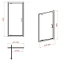 CERSANIT - KOUT ČTVEREC 90x90X190 TRANSPARENT SKLO S154-006+S154-008