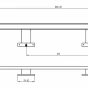 AQUALINE - SERAPA LED svítidlo, 9W, 230V, 600x40x100, hliník, chrom SA148