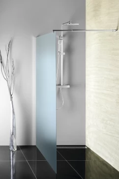 AQUALINE - WALK-IN zástěna jednodílná k instalaci na zeď, 700x1900 sklo Brick WI070