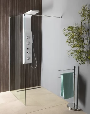 AQUALINE - WALK-IN zástěna jednodílná k instalaci na zeď, 1100x1900 sklo čiré WI111