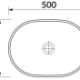 CERSANIT - MODUO 50 OVAL BOX OVÁLNÉ UMYVADLO K116-049