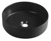 ISVEA - INFINITY ROUND keramické umyvadlo na desku, průměr 36cm, černá mat 10NF65036B