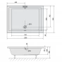 POLYSAN - DEEP hluboká sprchová vanička s konstrukcí, obdélník 120x90x26cm, bílá 72392