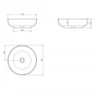 SAPHO - RONDANE keramické umyvadlo na desku Ø 41cm, černá mat AR435B