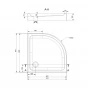 CERSANIT - Sprchová vanička TAKO 90x16, čtvrtkruh, BUILT-IN-PANEL CW S204-004