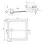CERSANIT - Sprchová vanička TAKO 90x4, čtverec CW S204-010