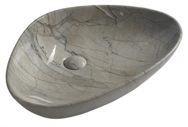 SAPHO - DALMA keramické umyvadlo na desku, 58,5x39 cm, grigio 213