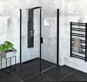 POLYSAN - ZOOM BLACK obdélníkový sprchový kout 800x900 L/P varianta ZL1280BZL3290B