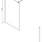 CERSANIT - Sprchová zástěna WALK-IN MILLE CHROM 100x200, čiré sklo S161-001