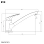 Mereo Dřezová stojánková baterie, Eve, s plochým ramínkem 210 mm, chrom (CBV20101)