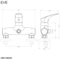 Mereo Sprchová nástěnná baterie, Eve, bez příslušenství, 150 mm, chrom (CBV60103)