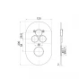 Termostatická podomítková tlačítková baterie - 3-cestná - oválný kryt (CB60157TB)