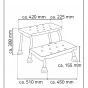 Stolička dvoustupňová, nosnost 150 KG, v. 27 cm, š. 42 cm (A0102001)