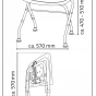 Stolička skládací s nastavitelnou výškou, sedák bílý, nosnost 110 KG, v. 47 - 51 cm (A0050301)