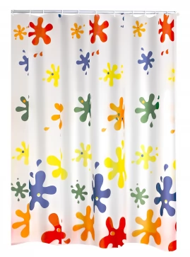 Sprchový závěs SPLASH, PVC - multicolor dekor, 180 × 200 cm (3035300)