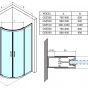 Sprchový kout čtvrtkruhový, dvoudílný - sklo čiré, š. 80×80 cm, v. 190 cm (GS5580)