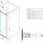 Sprchové dveře pivotové - sklo čiré, š. 87-91 cm, v. 190 cm (GS1296)