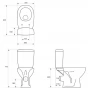 CERSANIT - WC KOMBI 613 ARTECO 010 3/5 NEW CLEANON + DUROPLAST SEDÁTKO SOFTCLOSE K667-052