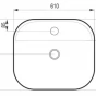Umyvadlo na desku GRINZA 61×45×11 cm (OLKLT2205)