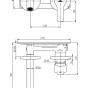 Podomítková umyvadlová baterie TORINO-1F set Černá (OLBAPM0010)