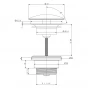 SILFRA - Umyvadlová výpust 5/4“, neuzavíratelná, velká zátka, 5-55, bronz UD52592