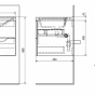 SAPHO - WAVE umyvadlová skříňka 89,7x45x47,8cm, pravá, bílá WA093-3030