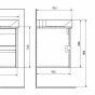SAPHO - NIRONA umyvadlová skříňka 82x51,5x43 cm, bílá NR085-3030