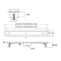 Mereo Odtokový sprchový žlab 80 cm, vč. roštu STRIP (CZ122)