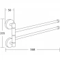 MEXEN - dual rotační ručník černá - 7039242 - 70 7039242-70