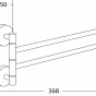 MEXEN - dual rotační ručník černá - 7039242 - 70 7039242-70